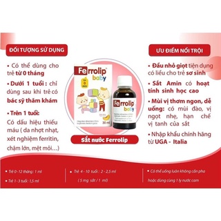 sắt nước Ferrolip baby