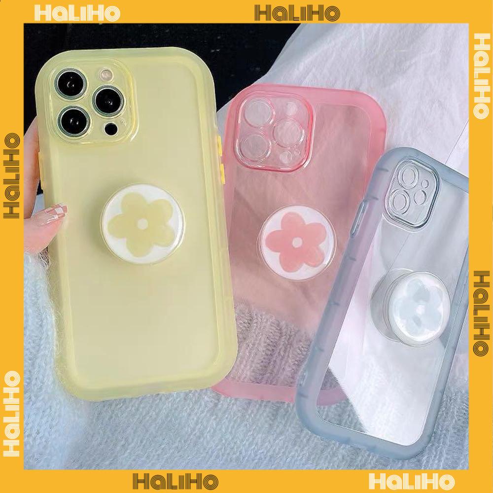 iPhone Case with Grip Cute Folding Stand Clear Case Soft Case TPU Airbag Shockproof Protection Camera Candy Color Compatible For iPhone 14 Pro Max 14 Plus 13 Pro Max 12 11 XR 7Plus