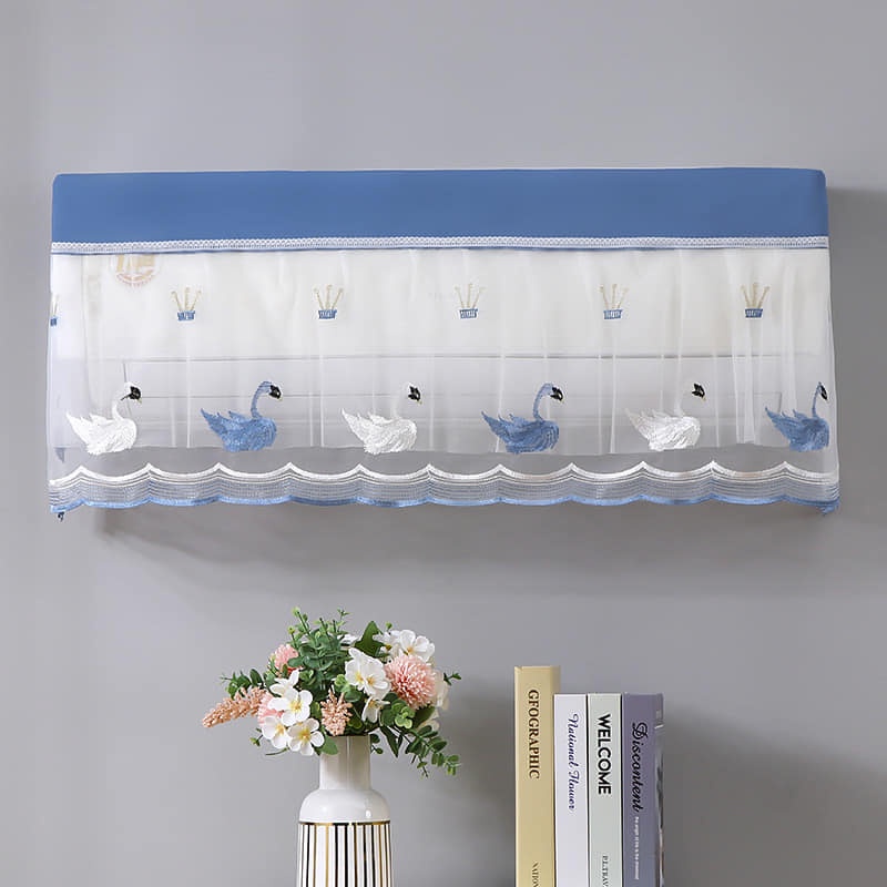 Tấm che bụi bọc điều hòa vải ren dễ thương T2