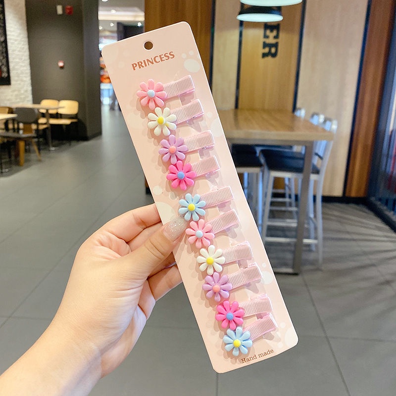 Set 10 Kẹp Tóc Hình Hoa Cúc Dễ Thương Cho Bé Gái