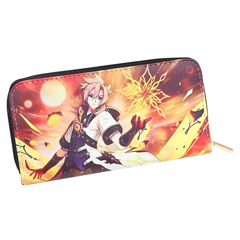 Tmdbyx Ví Da PU Đựng Tiền Xu Genshin tác Động Genshin Va Chạm Baal keqing paimon Barbara