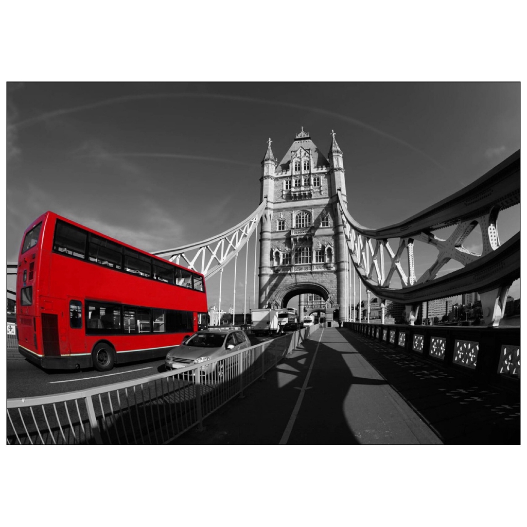 Áp Phích Hình Bốt Điện Thoại Và Xe Buýt Màu Đỏ Phong Cách London Mỹ Dùng Để Trang Trí