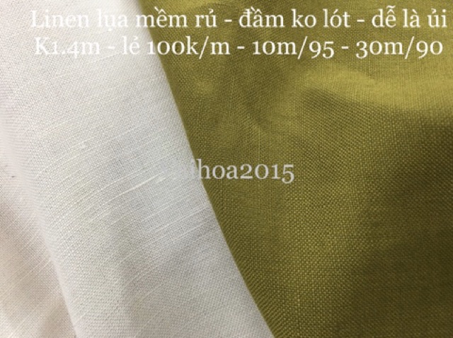 [vaihoa2015] Linen Lụa ướt đầm ko cần lót (MỀM MỊN CAO CẤP)