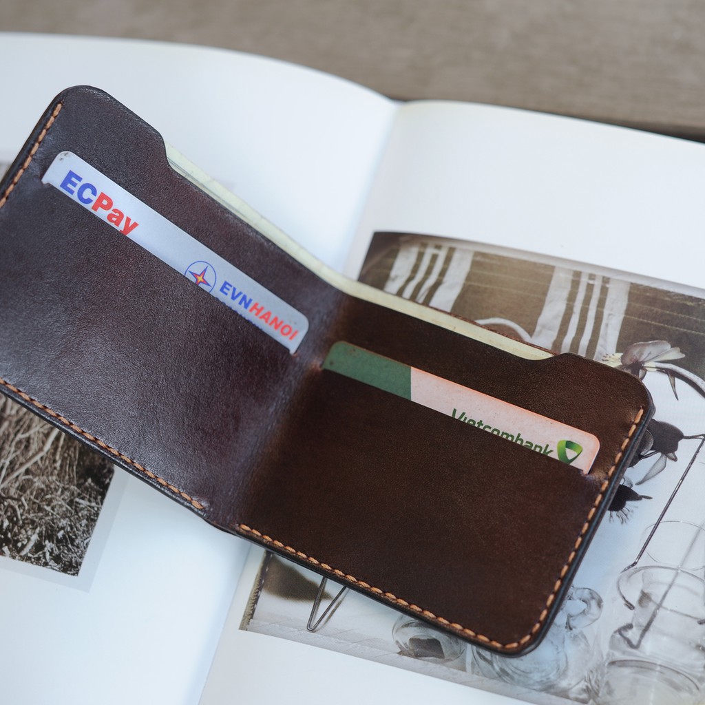 Ví Da Nam Mini - Đồ da handmade - Da bò nhập khẩu Mino Crafts VI077