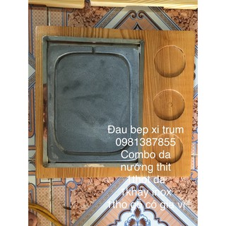 đá nướng thit kèm lót gỗ có gờ
