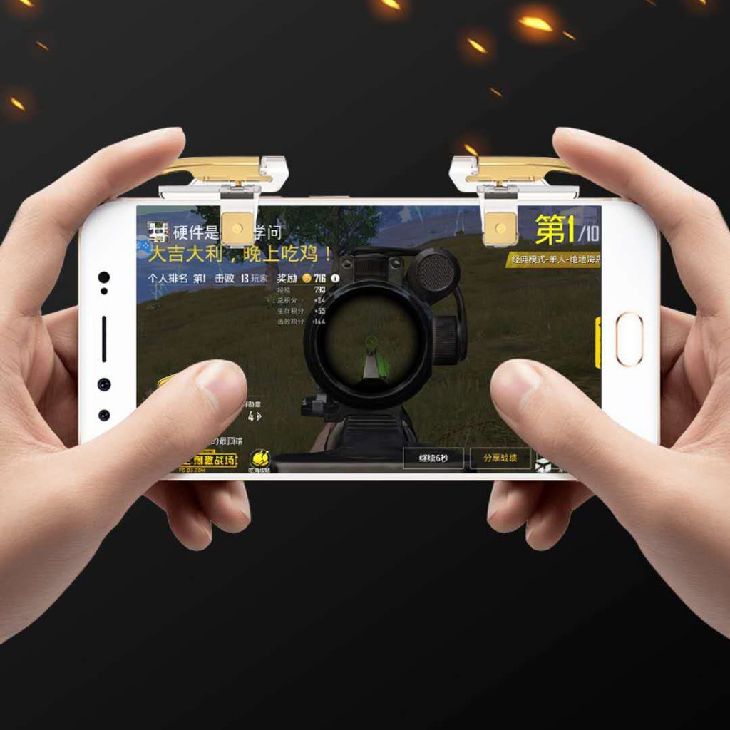 Bộ 2 nút chơi game Pubg dạng kẹp dòng 5.56 hỗ trợ chơi các game mobile thịnh hành trên điện thoại Phặn Phặn