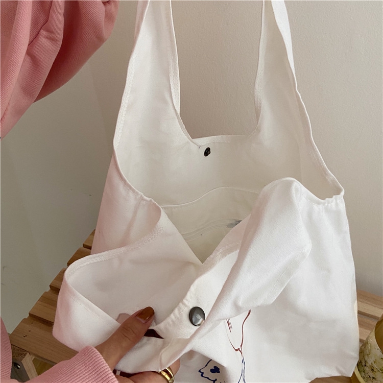 Túi tote vải nữ canvas đeo chéo thời trang LOTSTORE TX753