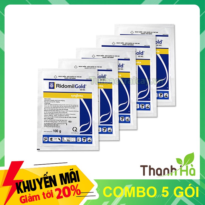 Combo 2 gói Thuốc trừ bệnh sương mai, thán thư Ridomil Gold 68WG - T29.1