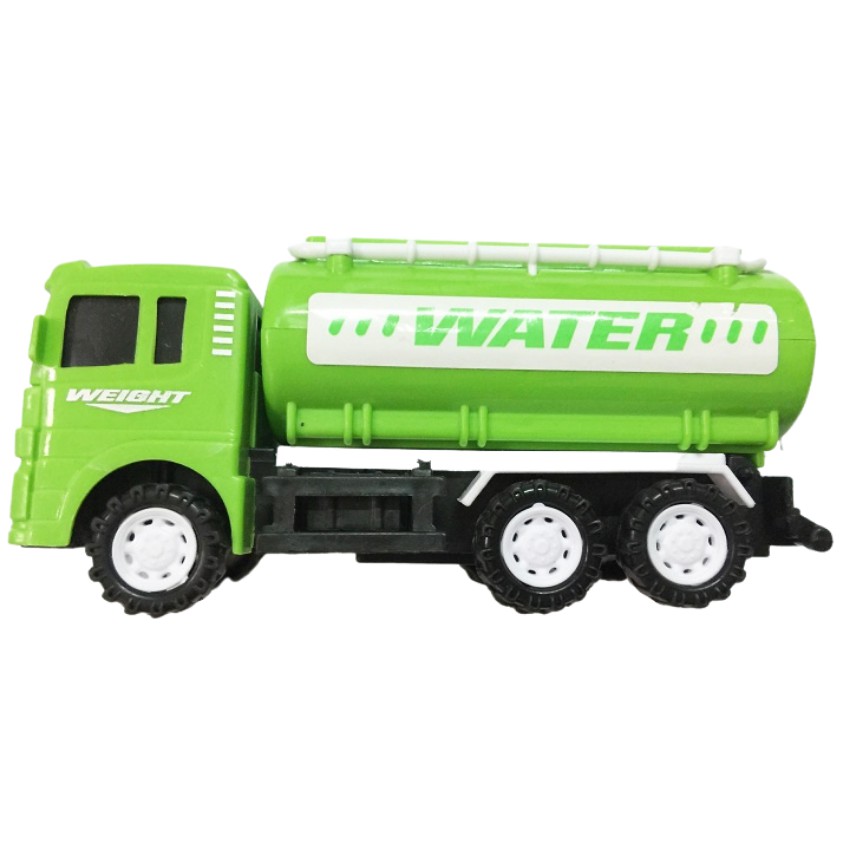 Đồ Chơi Xe Chở Rác Gồm 4 Chiếc Màu Xanh Lá, Di Chuyển Đà Cót, Dành Cho Các Bé Đam Mê Sưu Tập Xe