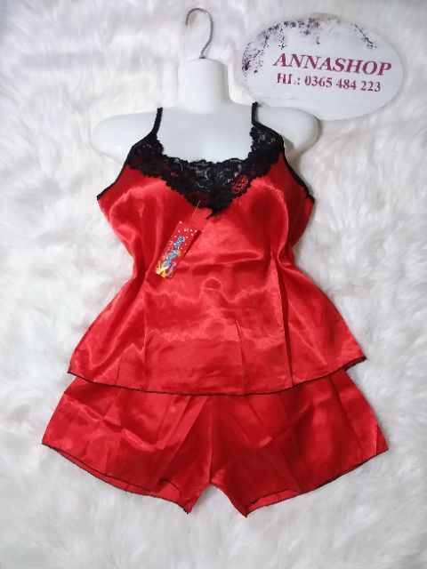 (45 - 58 ký) BỘ NGỦ HAI DÂY PHI BÓNG PHỐI REN (hình thật + video shop) | BigBuy360 - bigbuy360.vn