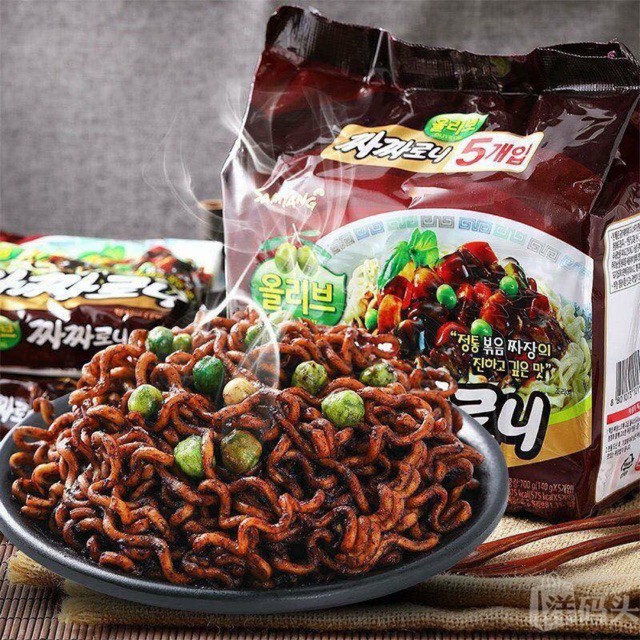 [ 1 GÓI] Mì tương đen dầu olive Samyang Hàn Quốc 140g - ĂN VẶT