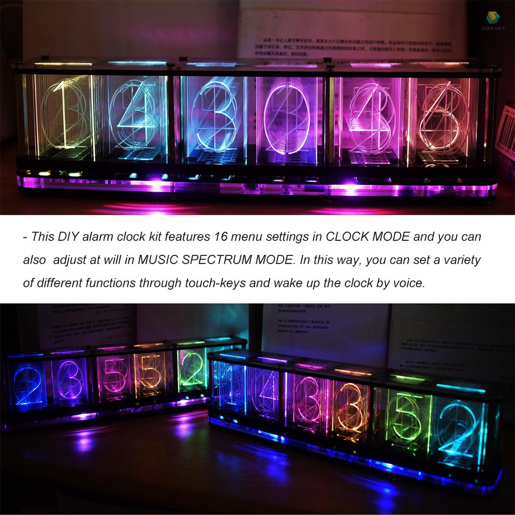 Giá Thấp Nhất Đồng Hồ Báo Thức Kỹ Thuật Số Với Màn Hình Hiển Thị LED 6 Chữ Số Phát Nhạc Lớn Đa Năng DIY