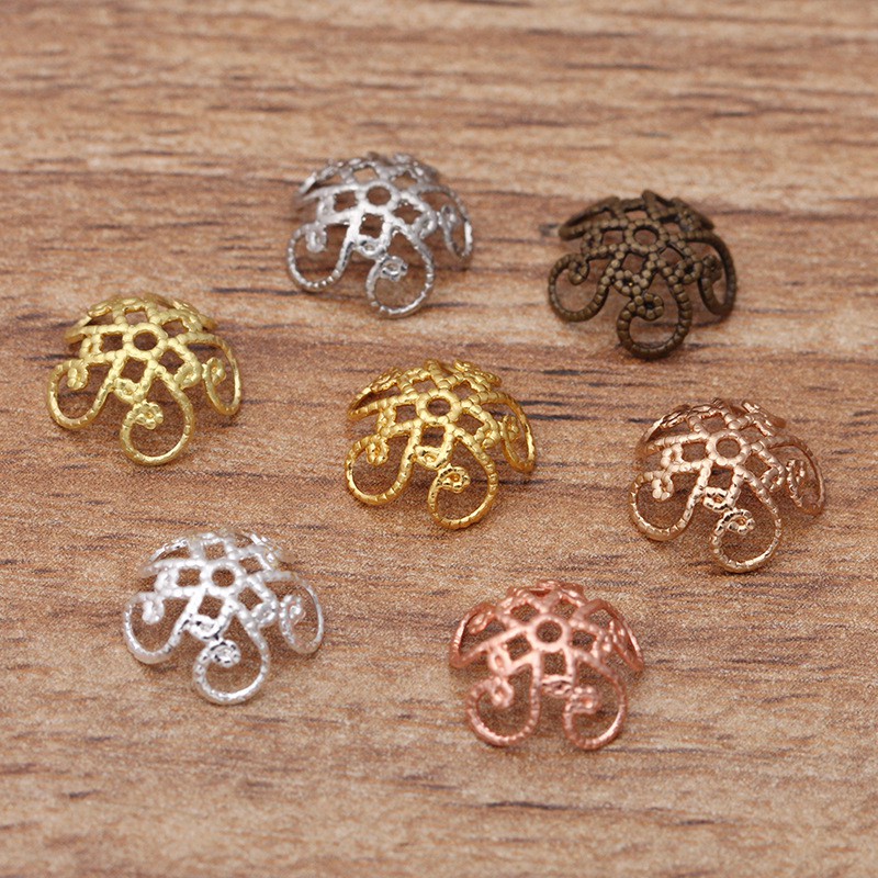 10 chụp hoa 4*11mm liệu làm trâm, làm trang sức