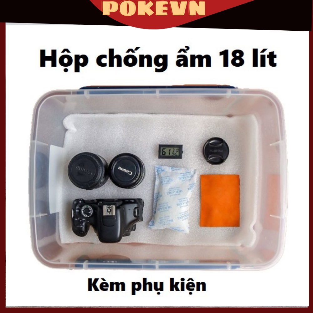 Combo hộp chống ẩm 18 Lít cho máy ảnh hàng Việt Nam siêu bền