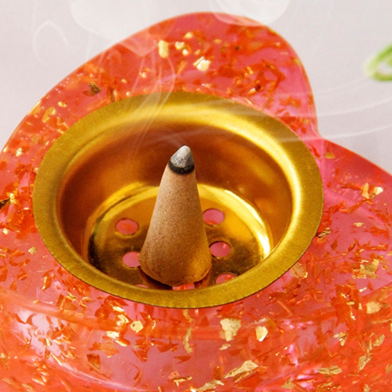 Giá Đỡ Đốt Trầm Hương Hình Trái Tim Bằng Nhựa Resin Kiểu Châu Âu