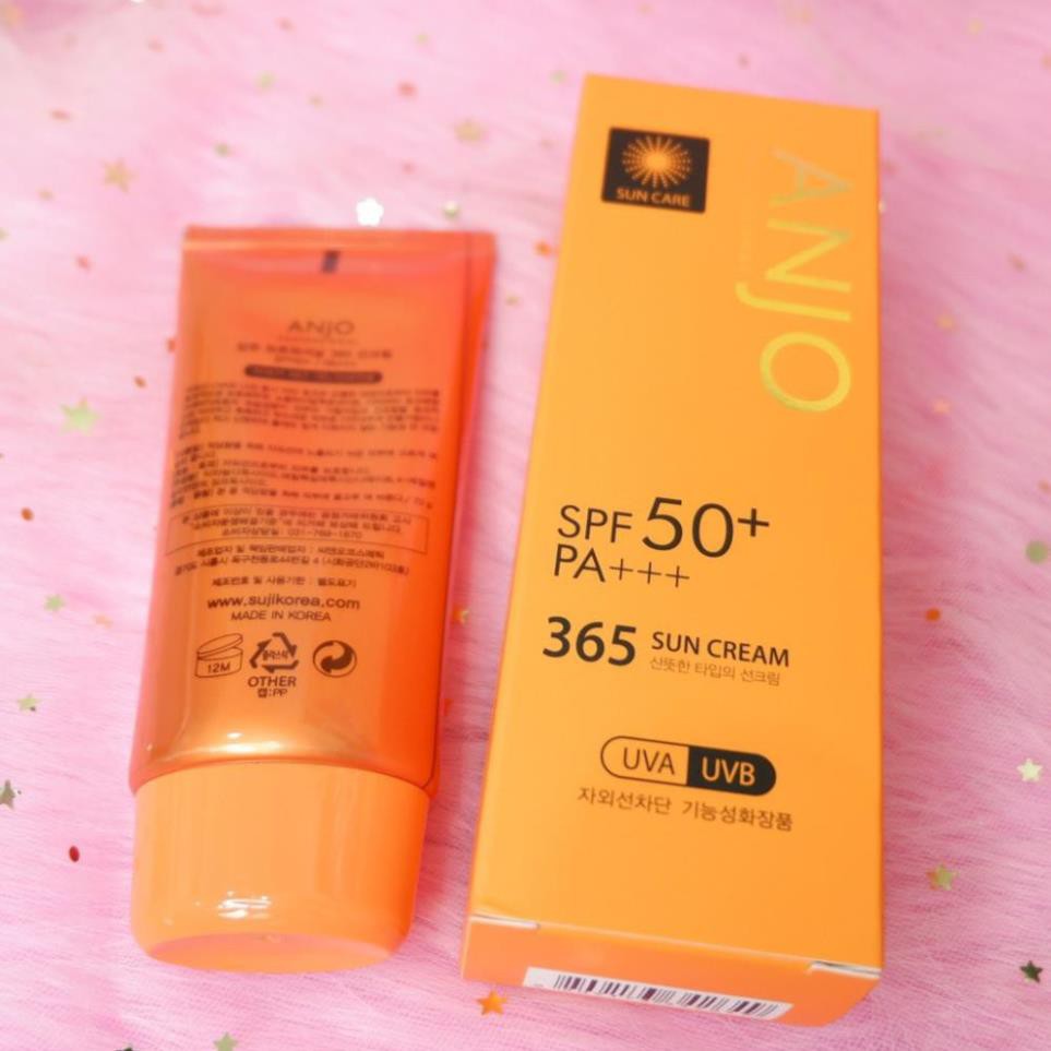 Kem Chống Nắng Anjo dưỡng ẩm, dịu nhẹ và bảo vệ da Professional SPF 50+PA+++ 365 Sun Cream 70g NPP Shoptido