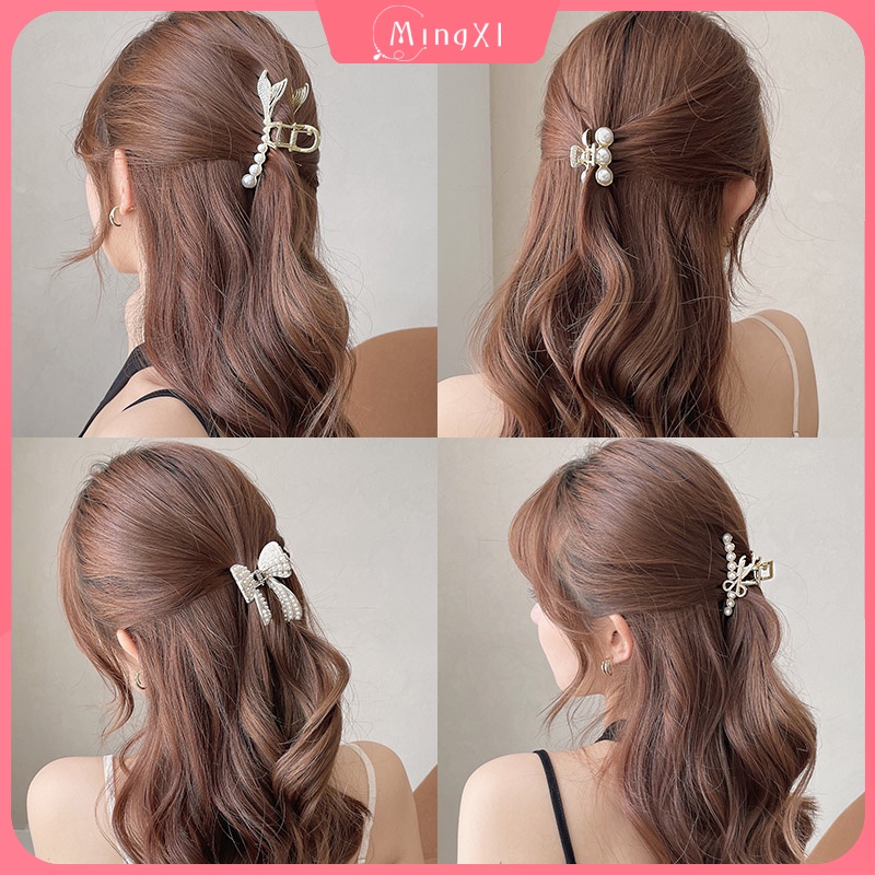 Kẹp Tóc Kim Loại Đính Đá Thời Trang Nữ