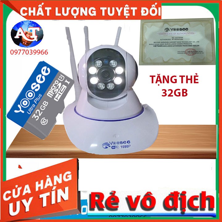 [kem the 32gb 64gb] Camera IP YooSee 3 Anten 3.0 camera yoosee giám sát ip mới siêu nét