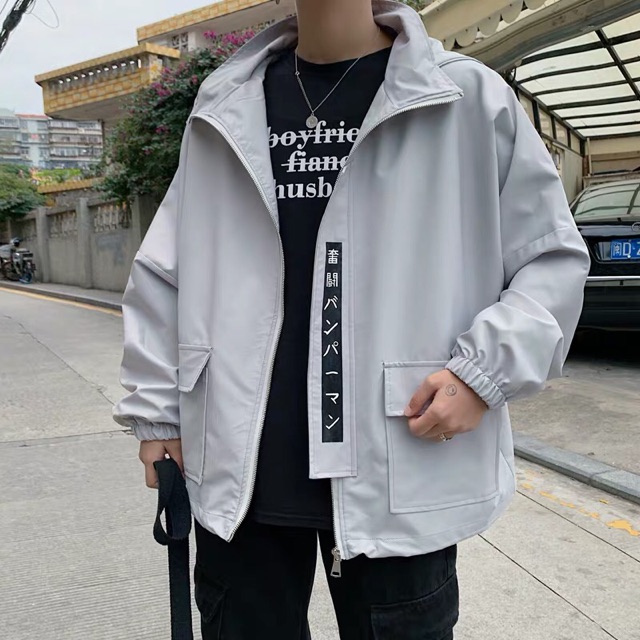 [Mã WASKT304 giảm 15% tối đa 30K đơn 99K] Áo khoác kaki túi hộp unisex Chữ Hàn, nam nữ phong cách ulzzang Wind | BigBuy360 - bigbuy360.vn