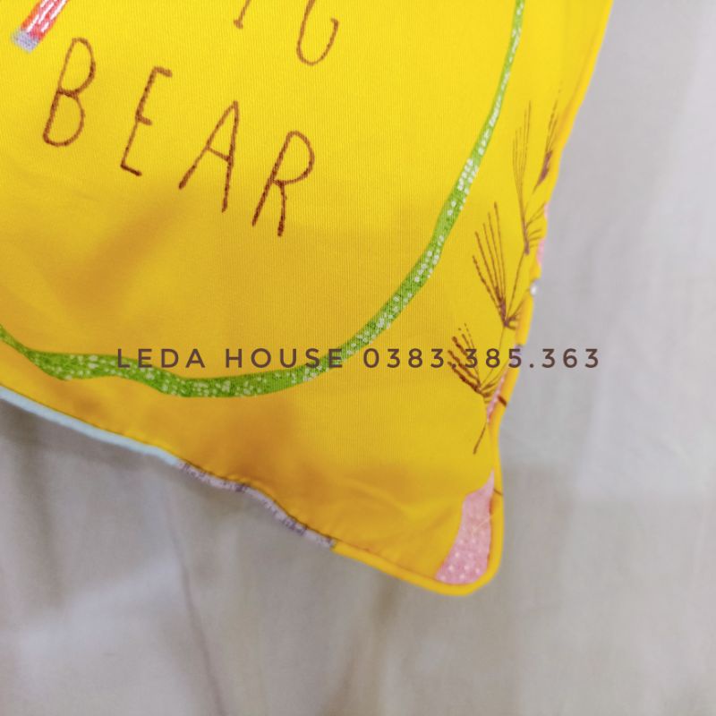 Gối cho bé vỏ gối cotton satin Hàn Quốc, ruột gối gòn lông vũ siêu êm ái 30*45