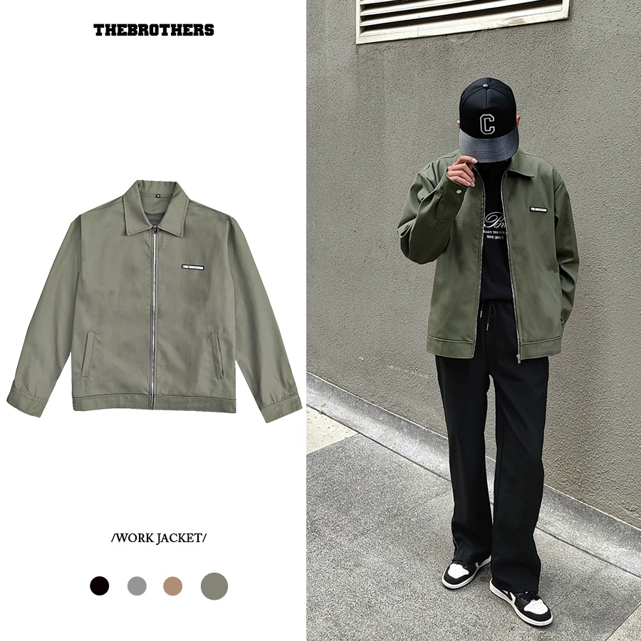 Áo khoác nam Khaki Work Jacket THEBROTHERS - chất dày dặn nhiều màu Form rộng unisex