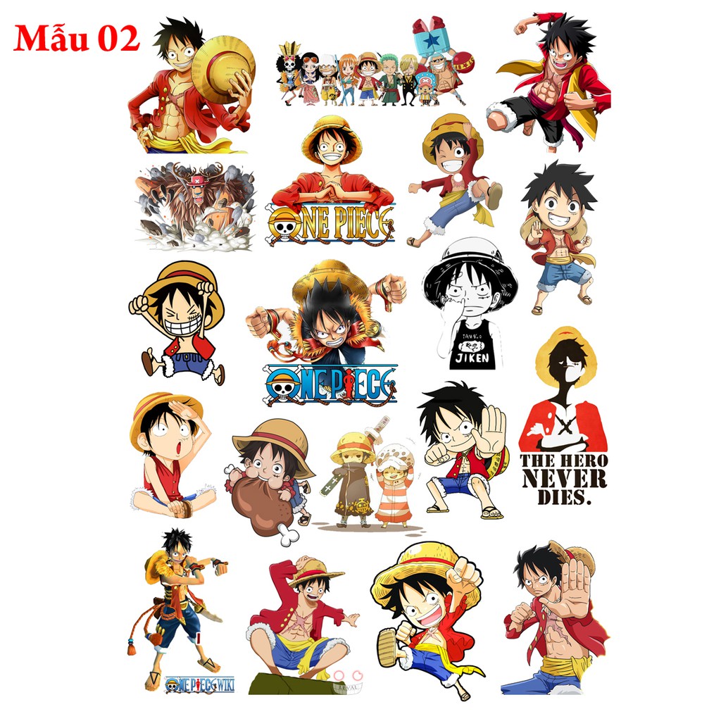 Sticker / hình dán anime One Piece nhân vật Luffy