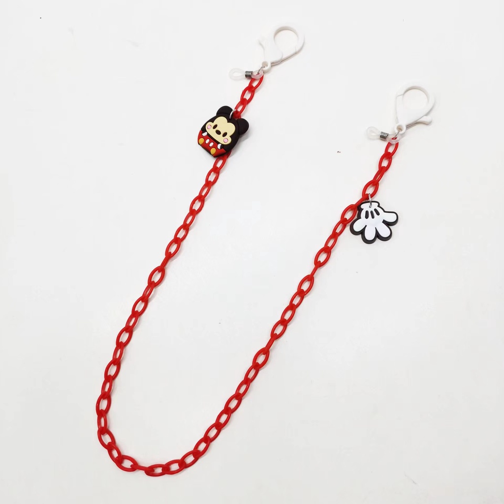 Dây Xích Gắn Kính Đeo Mắt Chống Thất Lạc Bằng acrylic 58cm Họa Tiết Hoạt Hình Dễ Thương Đa Năng