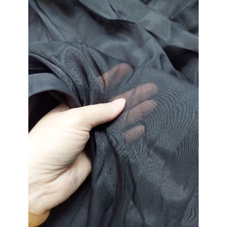 vải tơ organza đen