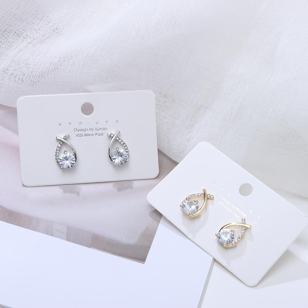 Bông Tai Mạ Vàng 18k Hình Đuôi Cá Xinh Xắn Thời Trang Cho Nữ|Nhẫn Mạ Bạc Đính Đá Pha Lê