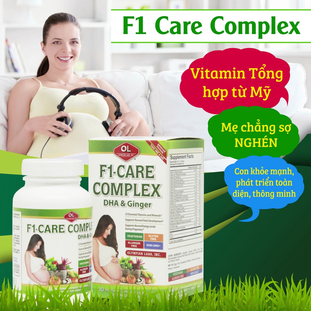 Viên Uống Bổ Sung Vitamin Tổng Hợp Cho Bà Bầu Olympian labs F1- Care Complex.