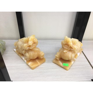 Cặp Tỳ Hưu đá Hoàng Long, đá Ngọc Xanh có đế