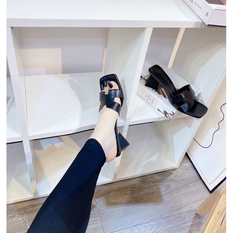 DÉP QUAI CHỮ H VIỀN GÓT TAM GIÁC SIÊU ĐỘC LẠ