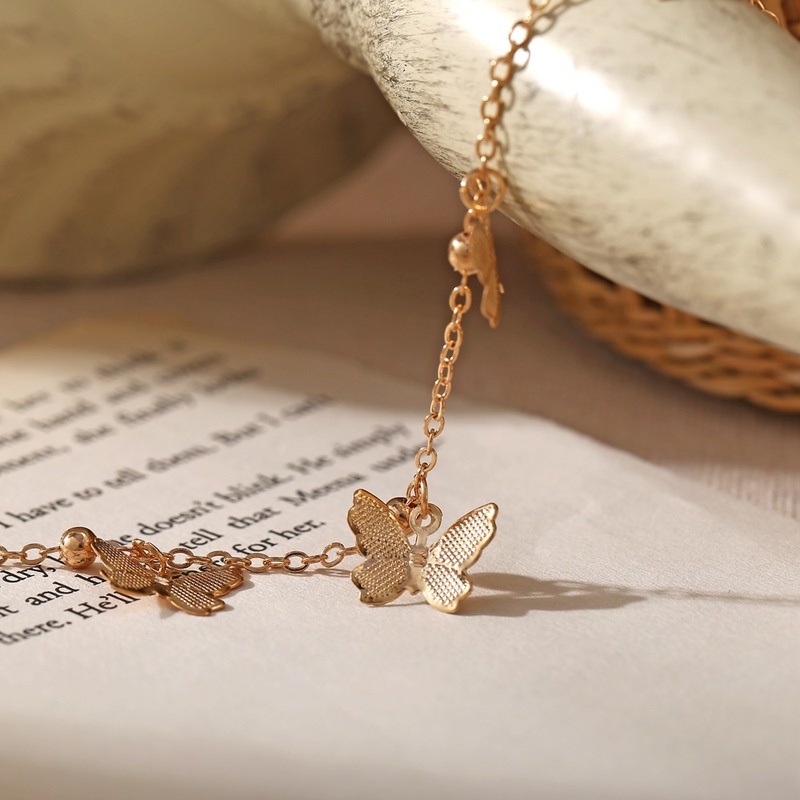 Lắc Chân Hình Bướm Thời Trang Boho Cho Nữ