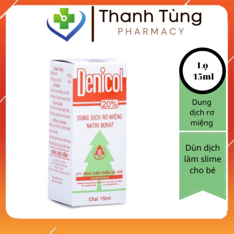 Dung dịch rơ miệng và làm slime cho bé