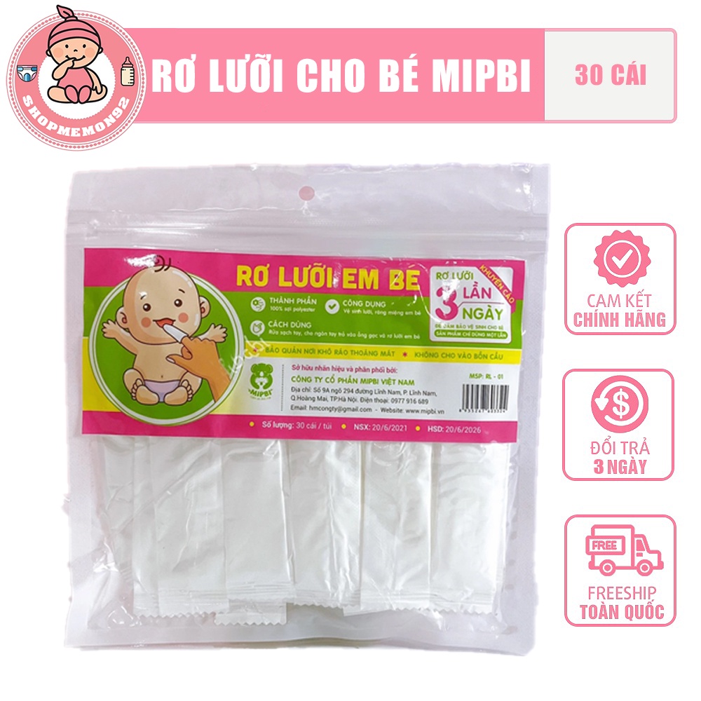 Rơ Lưỡi Cho Bé MIPBI - 1 Túi 30 Chiếc, Tuyệt Đối An Toàn Cho Bé