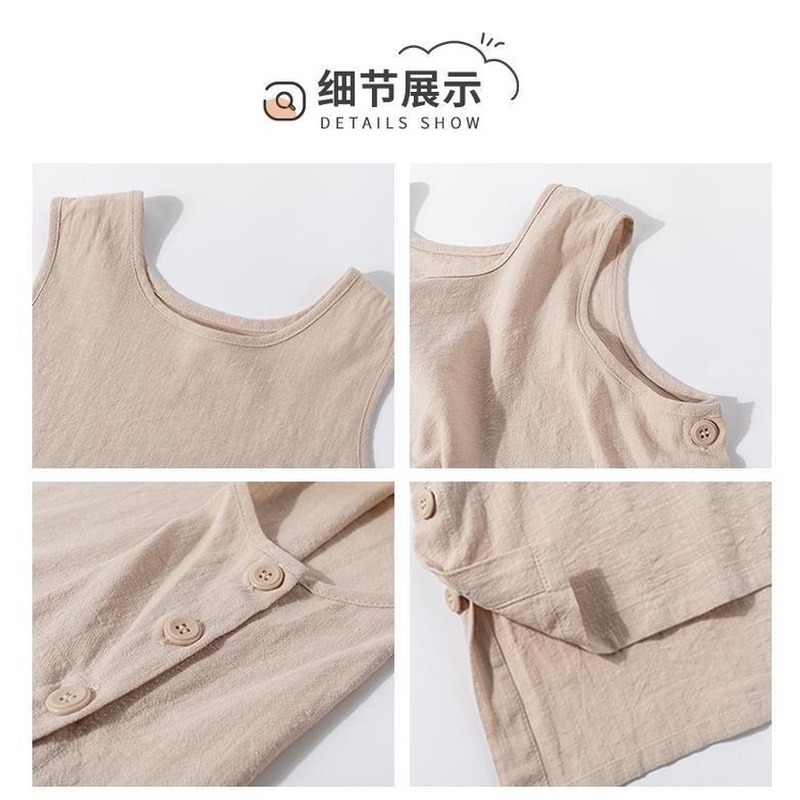 Set Áo Thun Không Tay + Quần Dài Chống Muỗi Thời Trang Cho Bé Gái