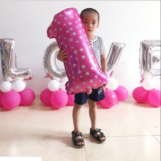 Bóng số 1 trang trí có 2 size 40cm và 70cm