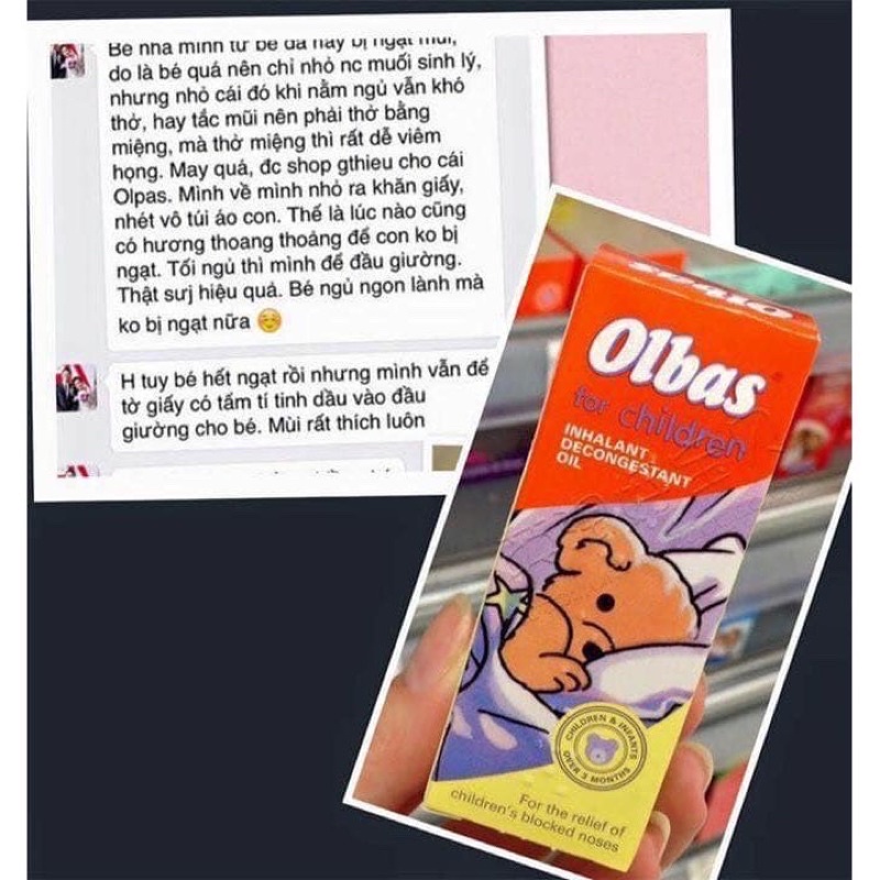 Dầu xông ngạt mũi Olbas