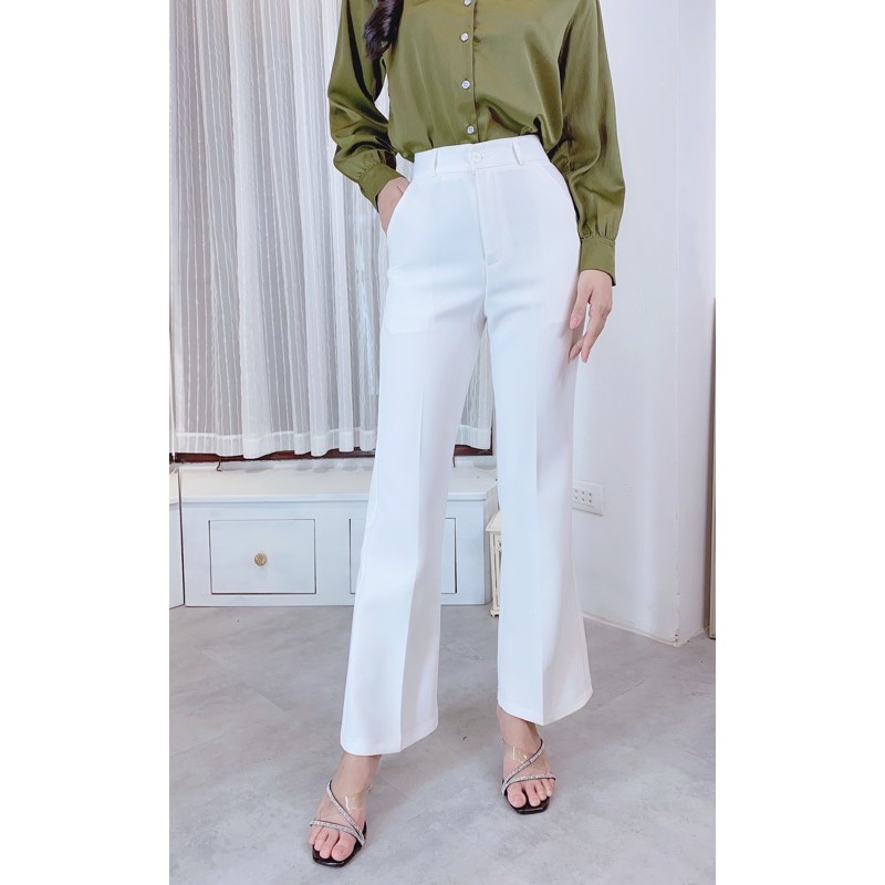 Quần tây ống loe nữ cạp cao 6 Size CHUU Q6089