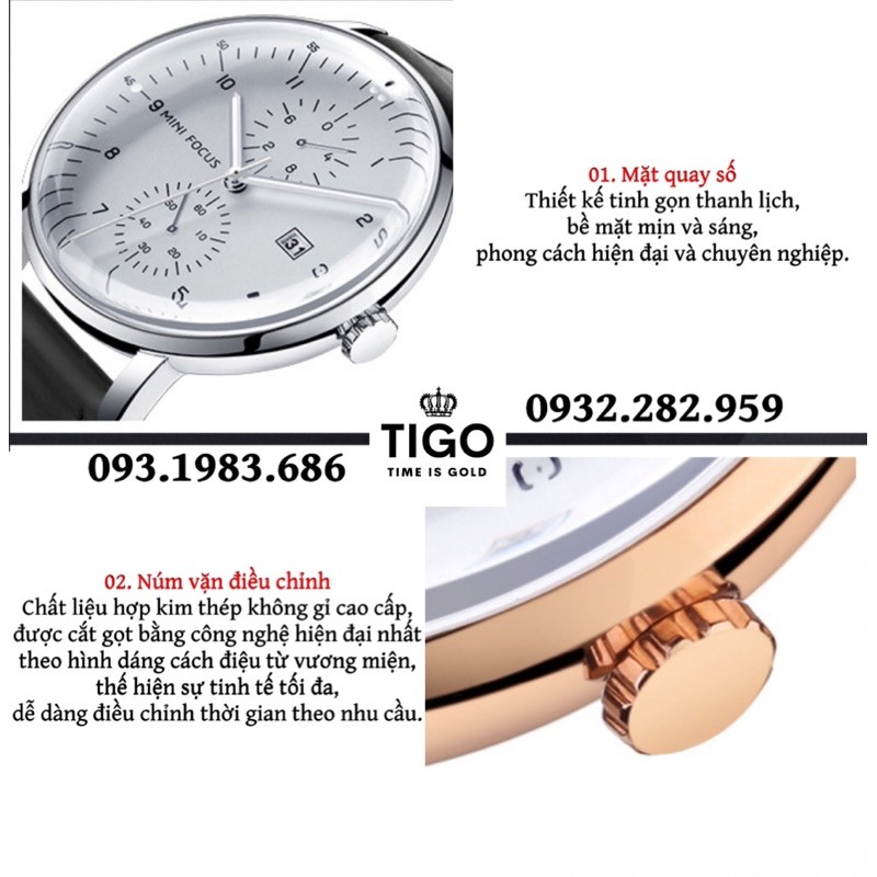 Đồng Hồ Nam Đeo Tay Chính Hãng MINI FOCUS MF0052G.02 Dây Da Thật Màu Nâu Viền Thép Không Gỉ Đẹp Cao Cấp - Có Quà Tặng | BigBuy360 - bigbuy360.vn