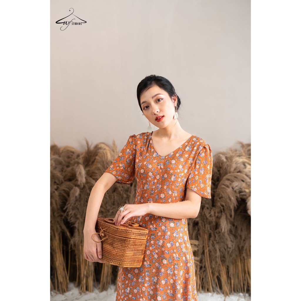 Đầm hoa xoè dáng lỡ cổ tim-Sunny Dress-V11-wfstudios | BigBuy360 - bigbuy360.vn