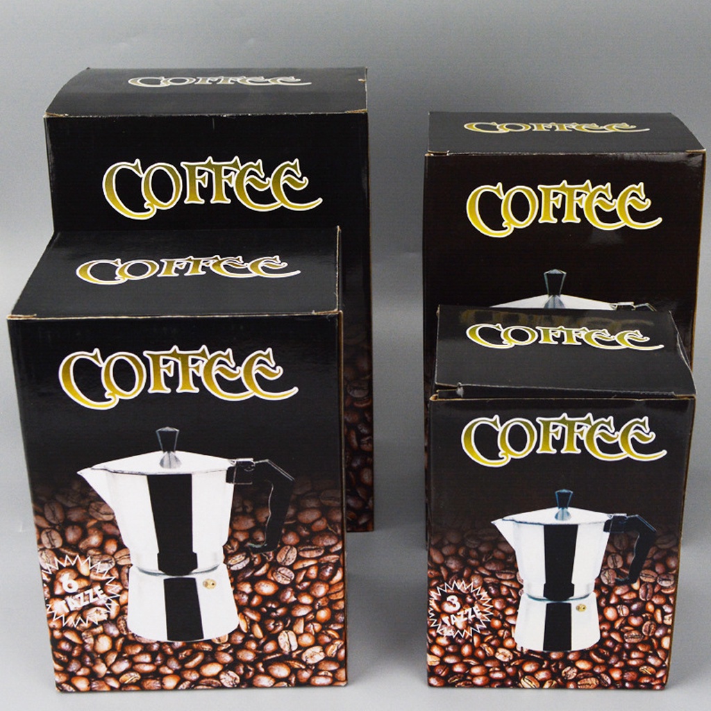 Bộ 3 Ấm Pha Cà Phê Espresso Percolator Ý Bằng Nhôm