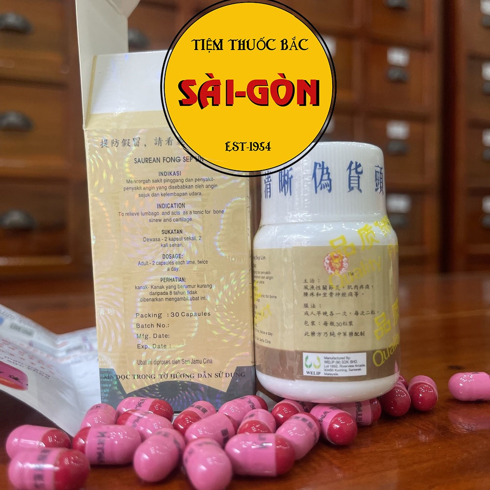 Tuyết Liên Phong Thấp Linh Hộp 30 viên | Saurean Fong Sep Lin (CHÍNH HÃNG, Date mới)