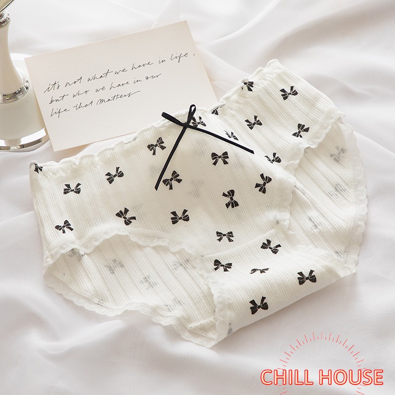 Quần lót nữ - quần lót cotton hoạ tiết dễ thương đen trắng dễ phối đồ Q1819 CHILL HOUSE