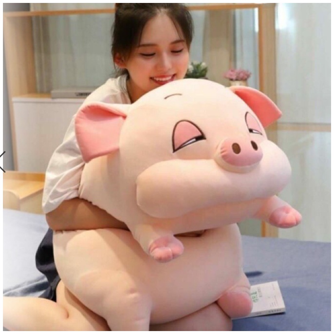 Vỏ Gấu Bông Heo Mắt Hí Heo Lim Dim Buồn Ngủ - Heo Phê Cần Đủ Size