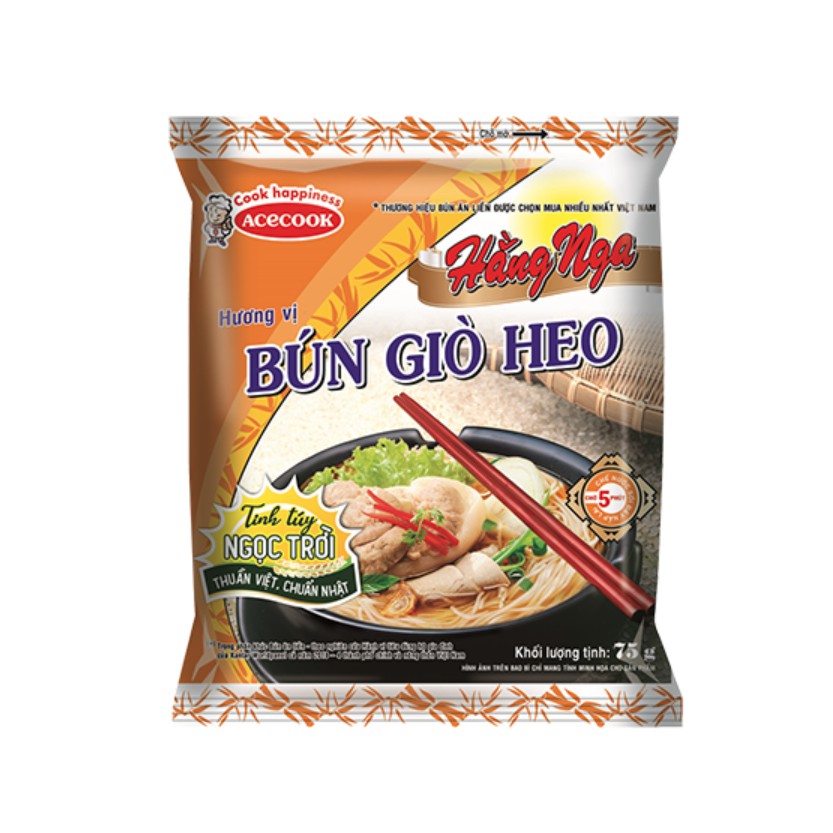 Thùng 30 Gói X 75g Bún Giò Heo Hằng Nga Acecook | BigBuy360 - bigbuy360.vn
