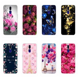 Oppo F11 Pro / F11 Phone Case Fashion Flowers Butterfly Tower Soft TPU Cover Anti-knock Bumper Oppo F11 Pro Casing