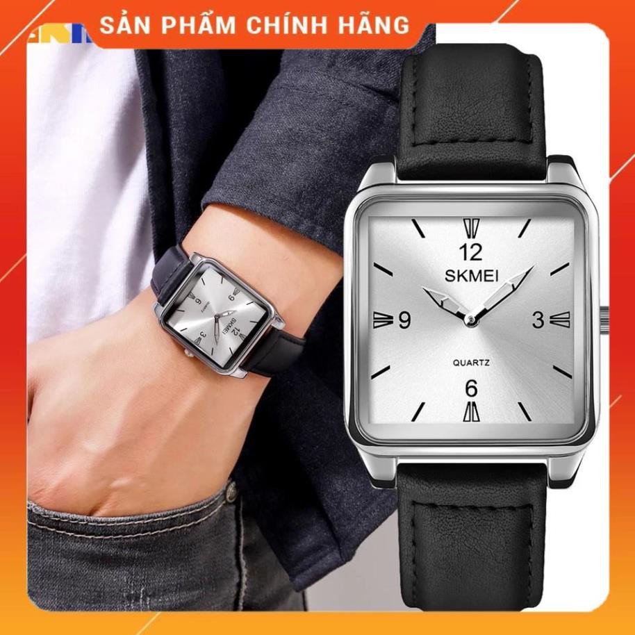 Hàng Cao Cấp -  Đồng hồ- NAM- Skmei mặt vuông 1603 viền vàng đen-Nhật bản  - lỗi 1 đổi 1 | BigBuy360 - bigbuy360.vn