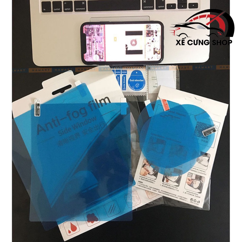 Bộ 2 Miếng Dán Chống Bám Nước Gương Chiếu Hậu - Kính Cửa Xe Ô TÔ