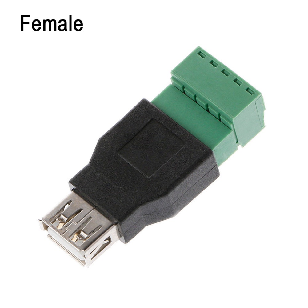 Đầu Nối Usb 2.0 Type A Female / Male Sang 5p Screw W / Shield